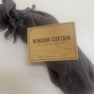 World Market Gray Window Crinkle Curtains (6 panels)